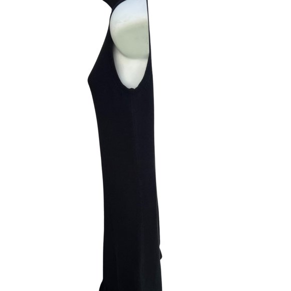 Moda International Sleeveless Turtle Neck Acrylic Blend Sweater Dress Black Sz S - Picture 3 of 9